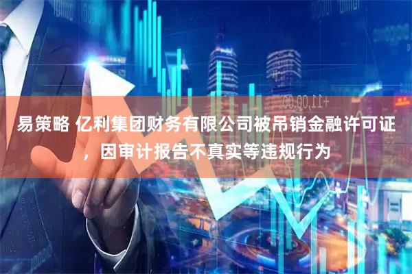 易策略 亿利集团财务有限公司被吊销金融许可证，因审计报告不真实等违规行为