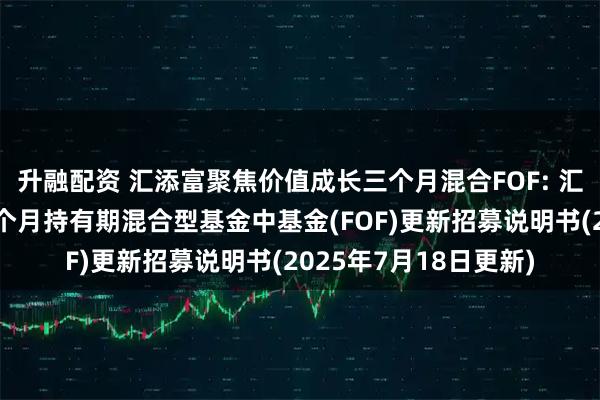 升融配资 汇添富聚焦价值成长三个月混合FOF: 汇添富聚焦价值成长三个月持有期混合型基金中基金(FOF)更新招募说明书(2025年7月18日更新)